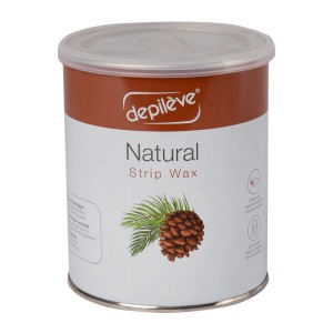 Cire à épiler de pin naturelle fluide - Pot de 800g avec bandes - Depilève
