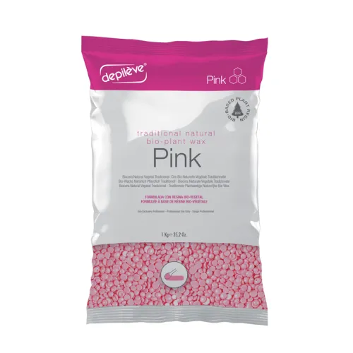 Cire traditionnelle rose - perles 1kg