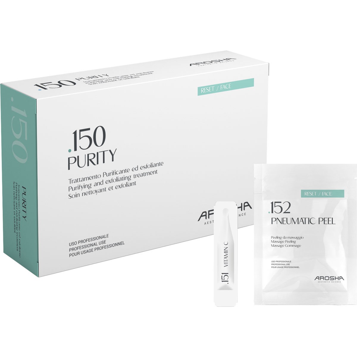 .150 Soin Nettoyant & Exfoliant Purity • Arosha - Beauty Tech