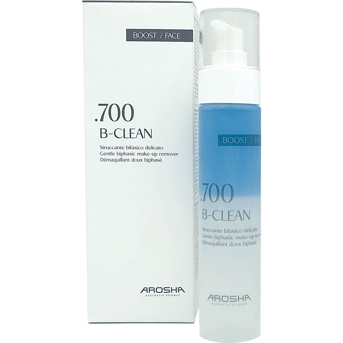 .700 Démaquillant Doux Bi-Phasé B Clean • Arosha - Beauty Tech