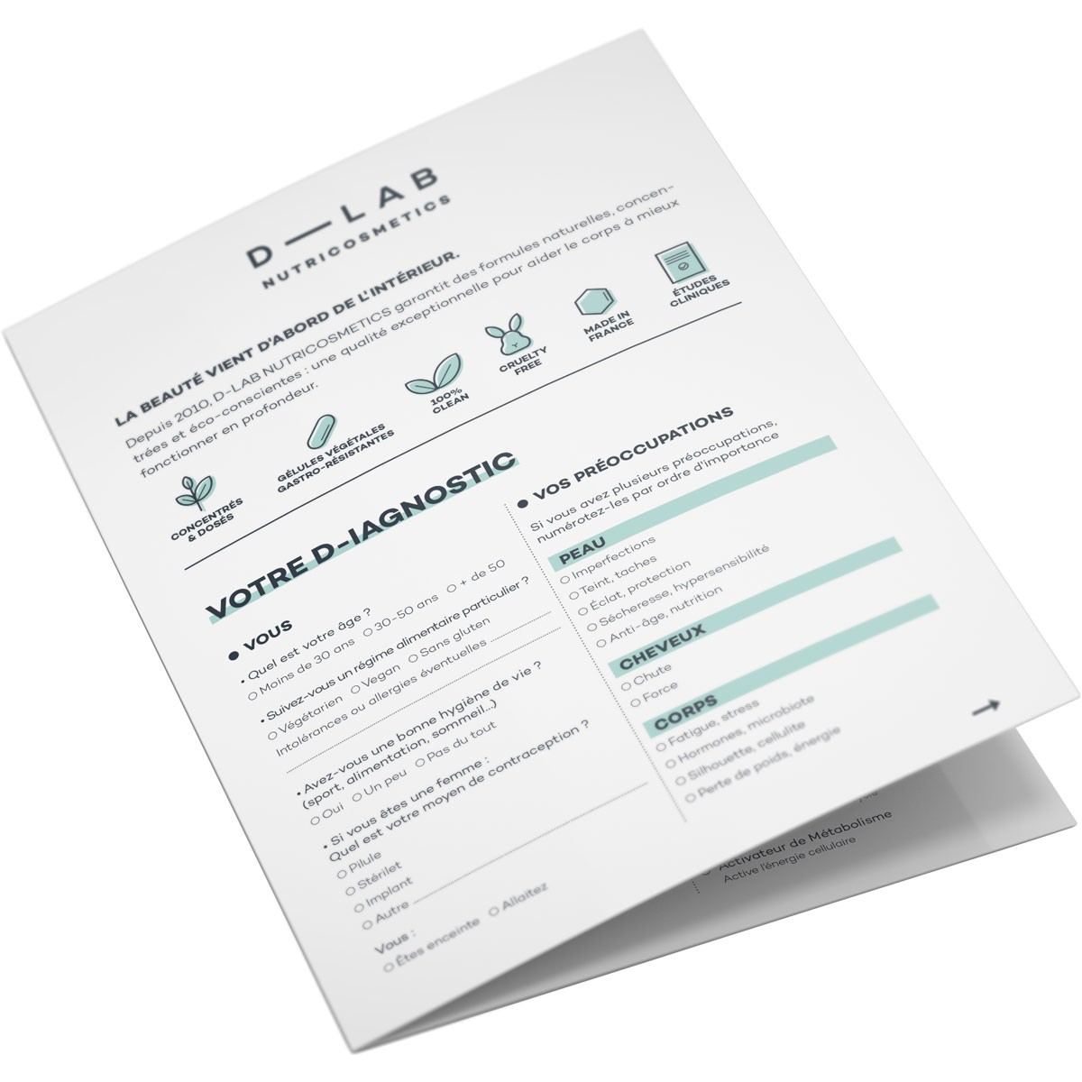 Livret Diagnostic • D-Lab - Beauty Tech®