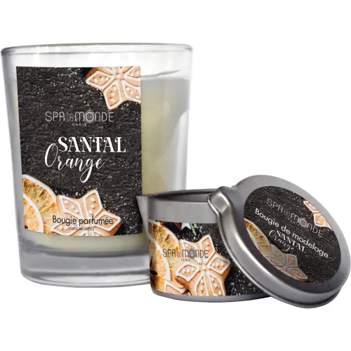 Bougie Parfumée Senteur Santal Orange • Spa du Monde - Beauty Tech®