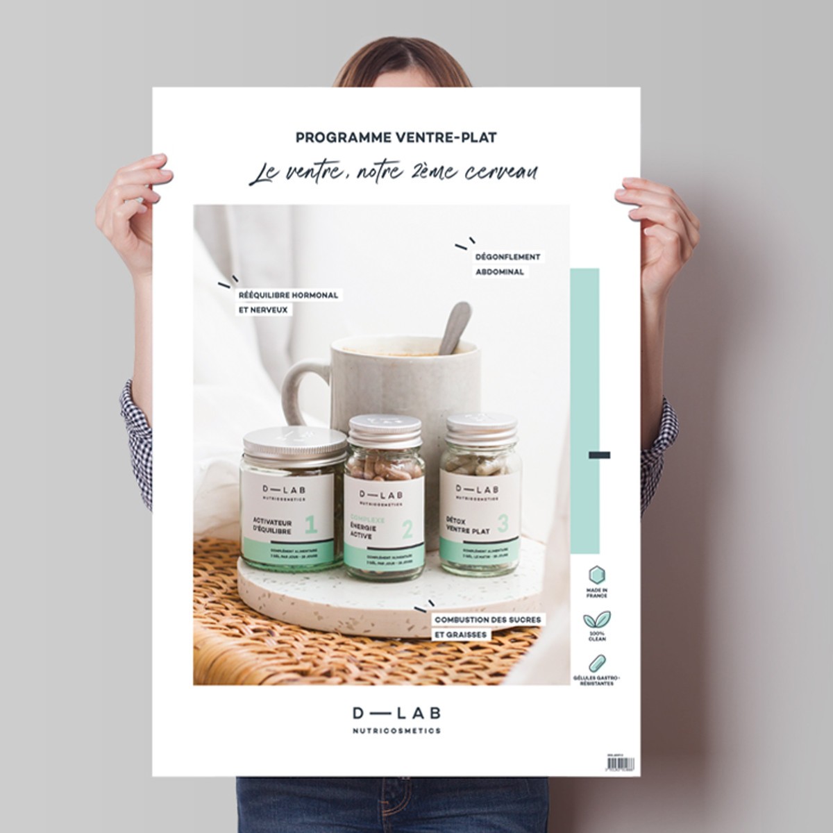 Poster Ventre-Plat • D-Lab - Beauty Tech