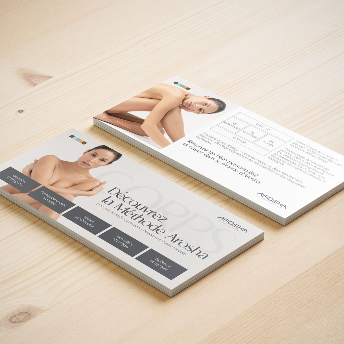 Dépliants Corps Btoc • Arosha - Beauty Tech