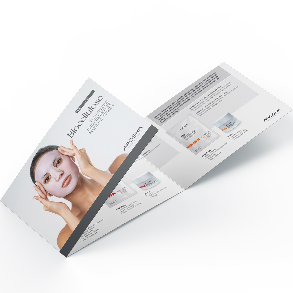 Dépliants Masques • Arosha - Beauty Tech