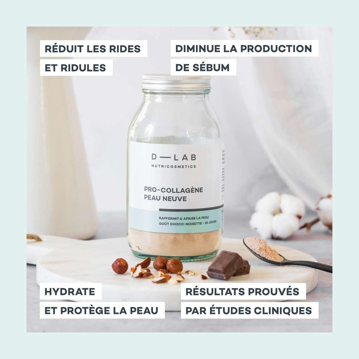 Pro-Collagène Peau Neuve Choco-Noisette • D-Lab - Beauty Tech