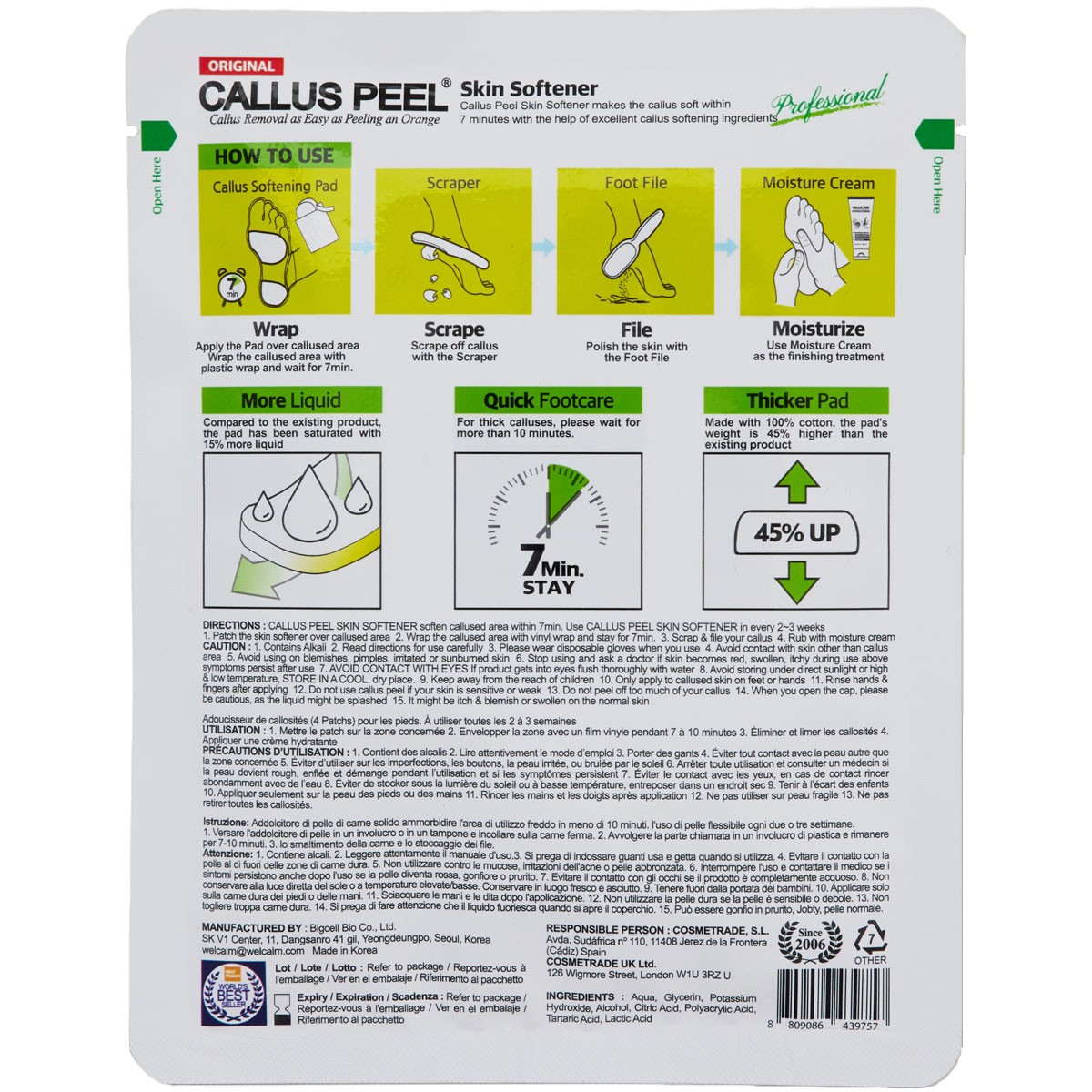 Sachet de 4 Masques  • Callus Peel Pro - Beauty Tech®