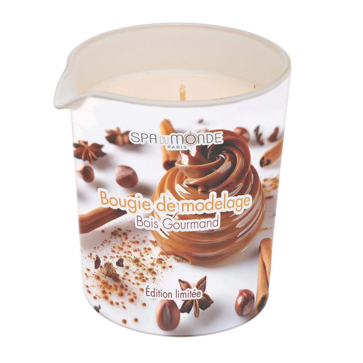 Bougie de Modelage Bois Gourmand • Spa du Monde - Beauty Tech