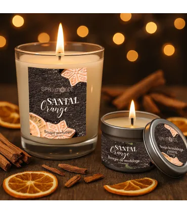Bougie Parfumée Senteur Santal Orange • Spa du Monde - Beauty Tech®