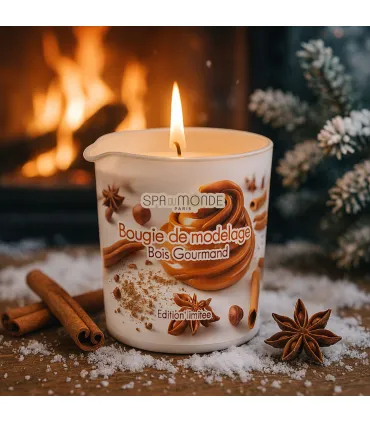 Bougie de Modelage Bois Gourmand • Spa du Monde - Beauty Tech