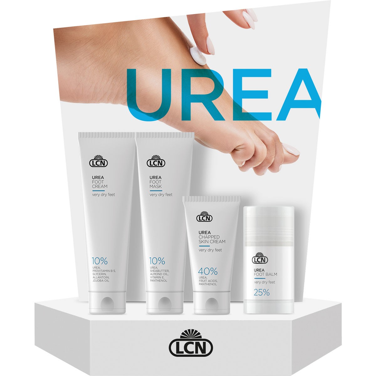 Présentoir -  Routine d’Expert Soin Pieds Urea • Lcn - Beauty Tech