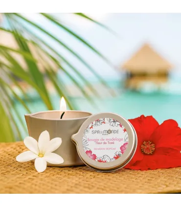 Bougie de Modelage Fleur de Tiaré - Excursion Tropicale • Spa du Monde - Beauty Tech