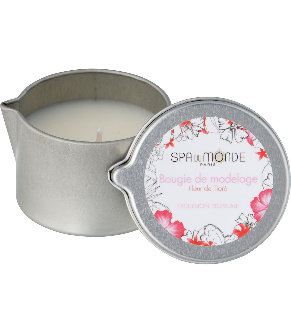 Bougie de Modelage Fleur de Tiaré - Excursion Tropicale • Spa du Monde - Beauty Tech