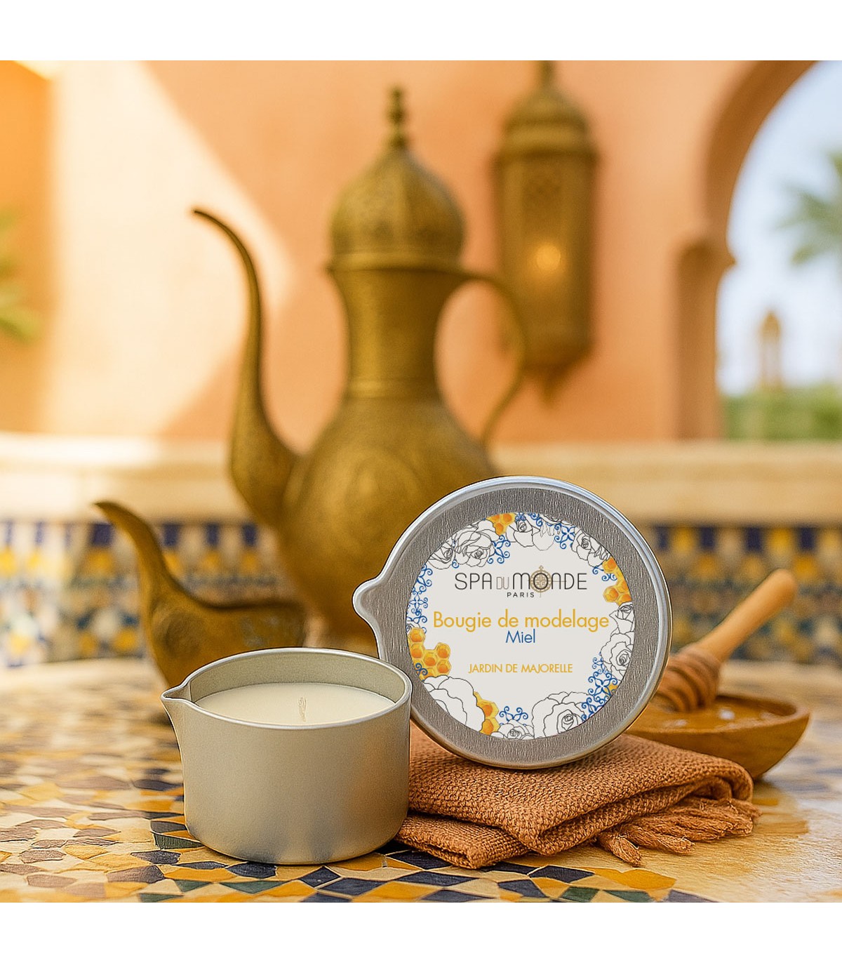 Bougie de Modelage Miel - Jardin de Majorelle • Spa du Monde - Beauty Tech