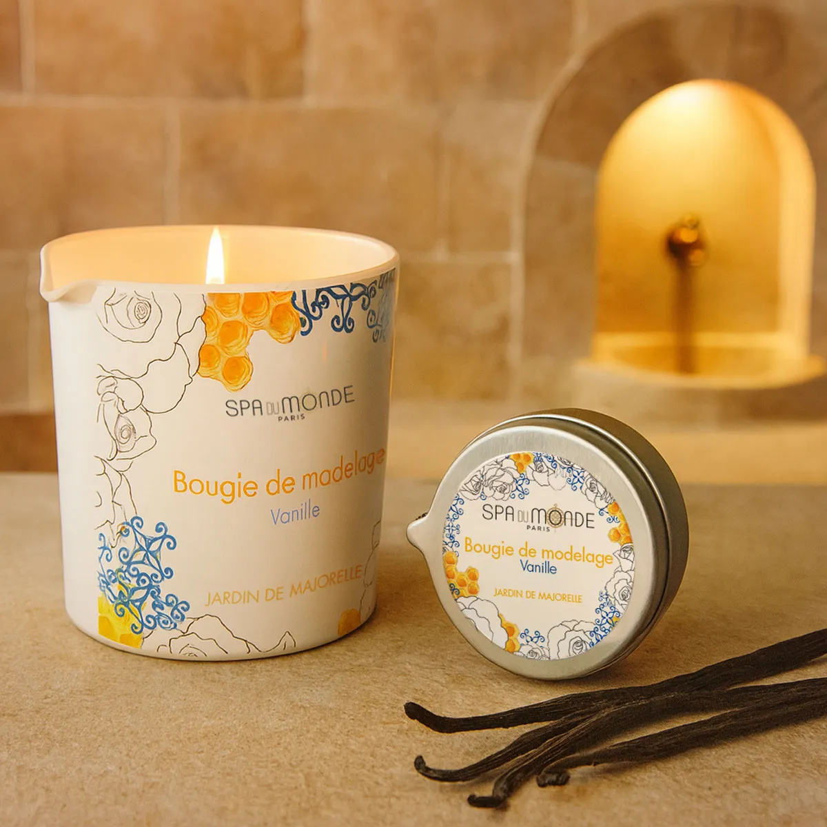 Bougie de Modelage Vanille - Jardin de Majorelle • Spa du Monde - Beauty Tech®