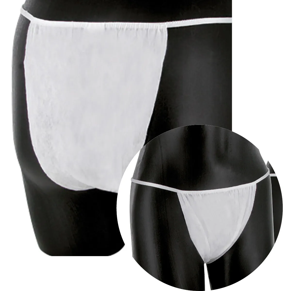 Tanga Jetable Blanc Spunlace • Beauty Tech