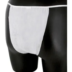 Tanga Jetable blanc spunlace