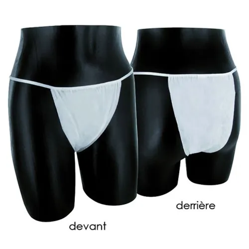 Tanga Jetable Blanc Spunlace • Beauty Tech